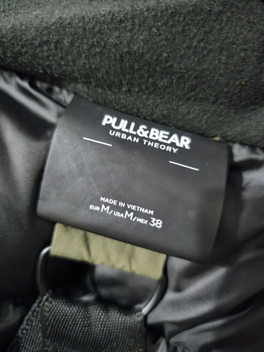Pull&bear, geacă lungă cu glugă, bărbați.