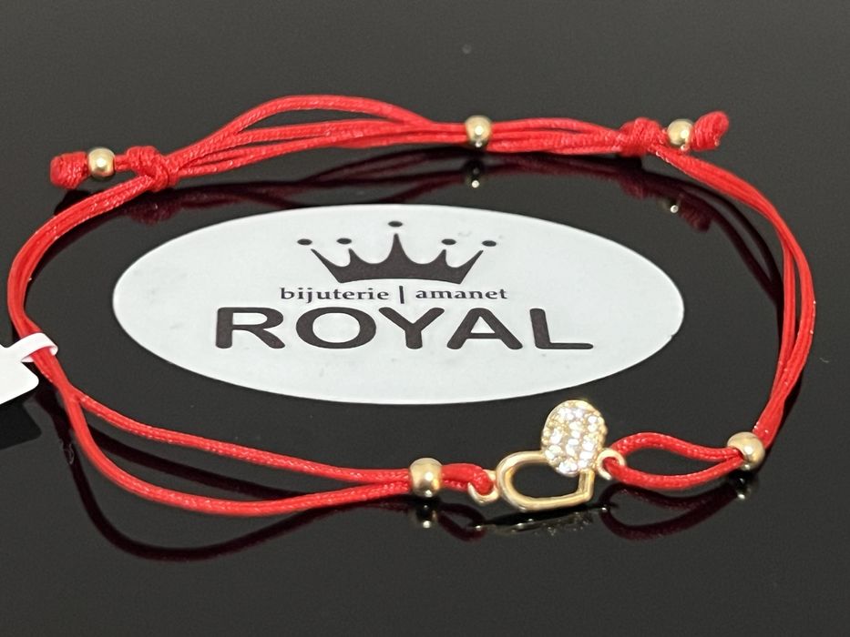 Bijuteria Royal CB : Bratara cu snur bile aur 14k 1,10 gr