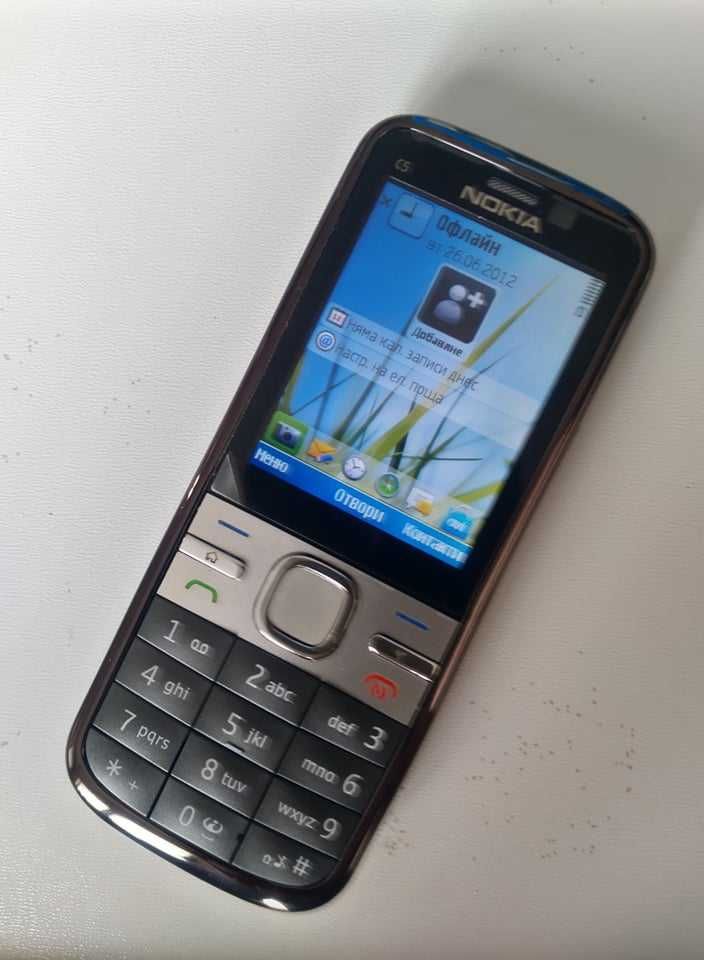 Мобилен телефон Nokia C5-00 сив 5MP, GPS, symbian, ram 512 bluetooth