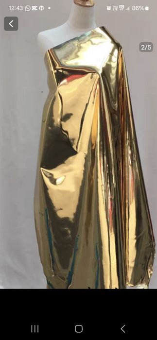 Продам зеркальную эко кожу цвет золото