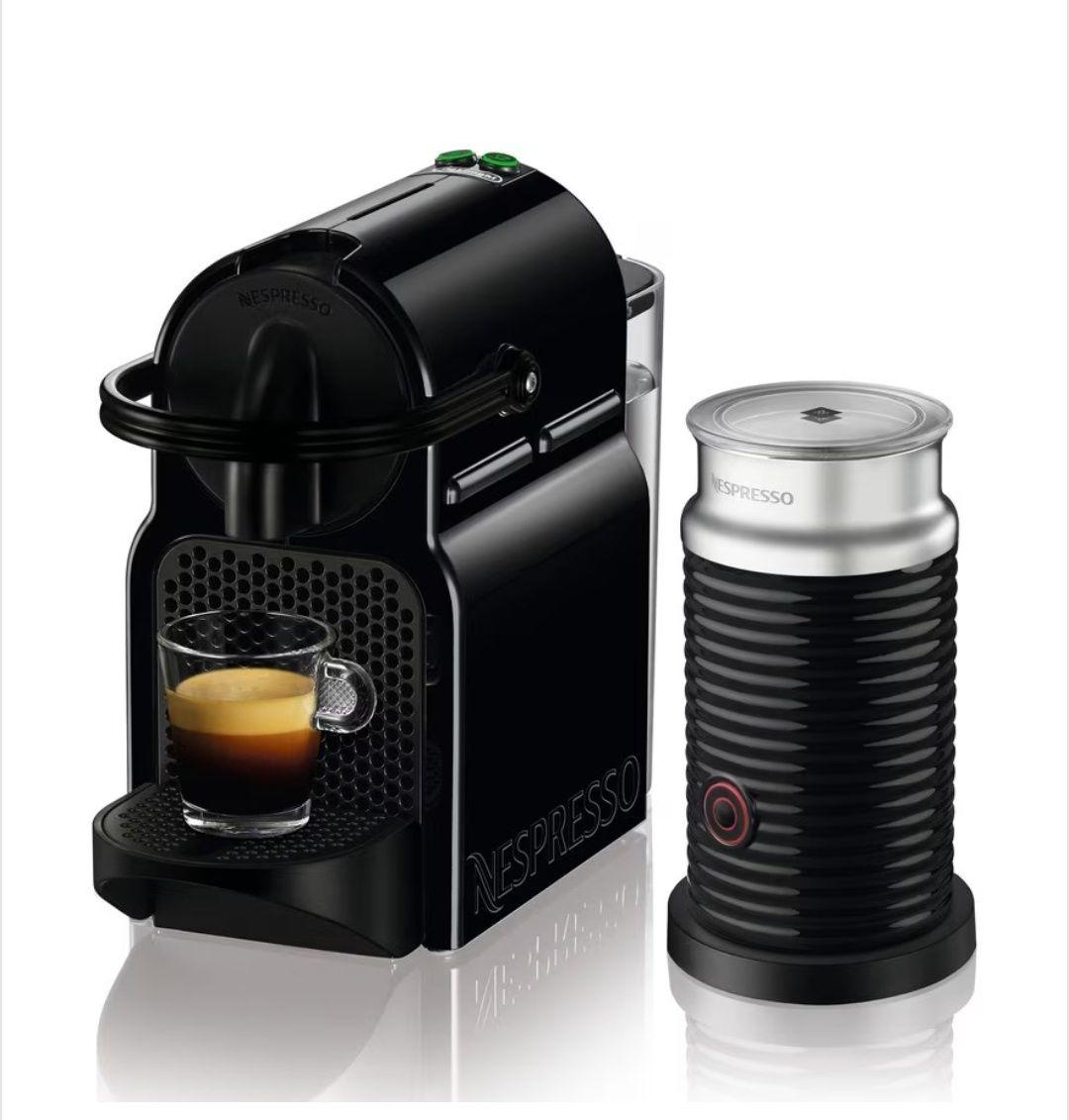 Pachet Espressor Nespresso De'Longhi + Aparat pentru Spumare Lapte