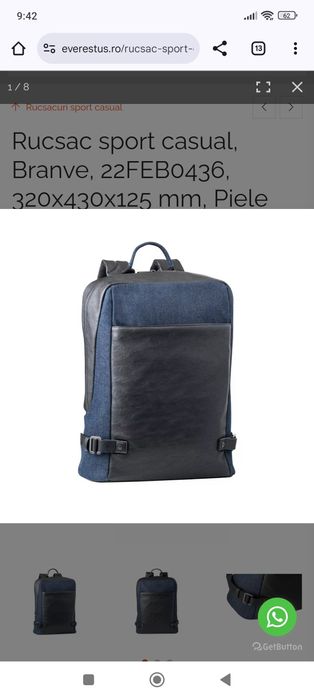 Rucsac BRANVE, Piele ecologica
