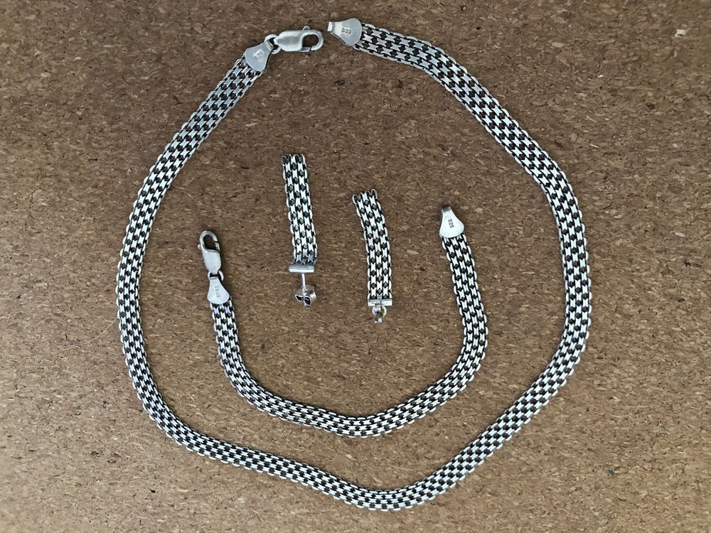 Set argint - bratara, colier, cercei