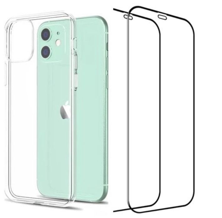 Iphone 12/13/14/15/16 PRO MAX 3 in 1 Husa Silicon +Folie Sticla+Camera