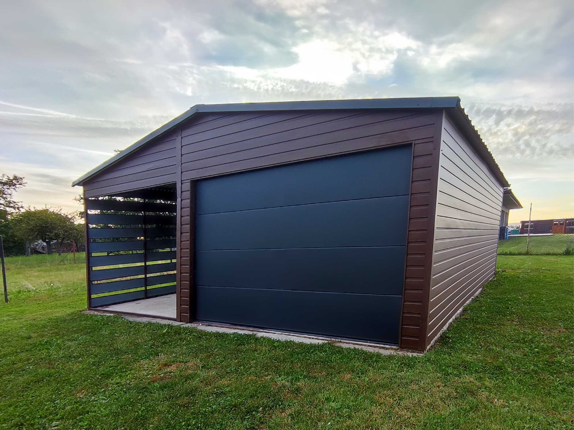 Garaj din tablă 6×6 m – Nuc