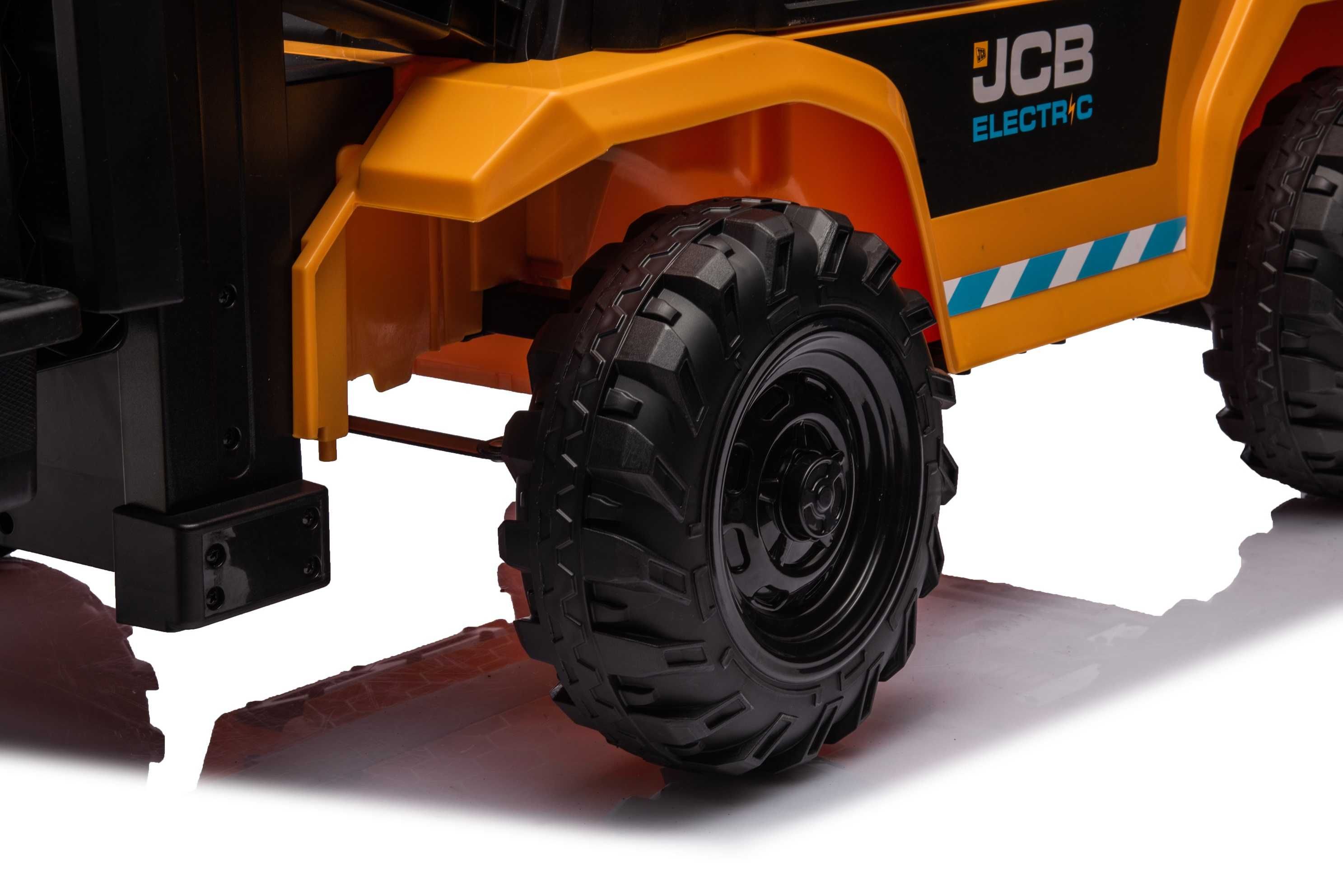 Motostivuitor electric pentru copii, licenta JCB 2x 35W, 12V, Yellow
