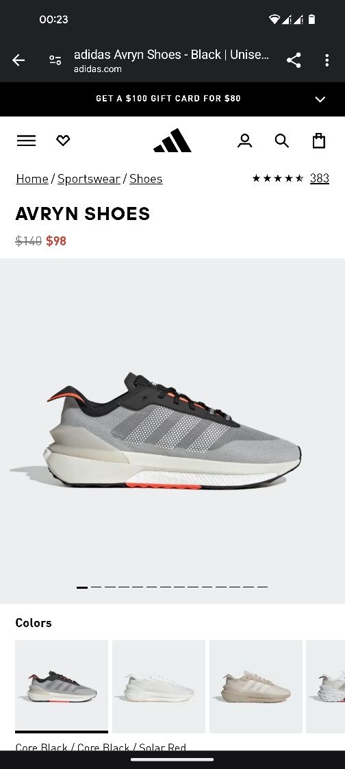 Кроссовки Adidas Avryn 40
