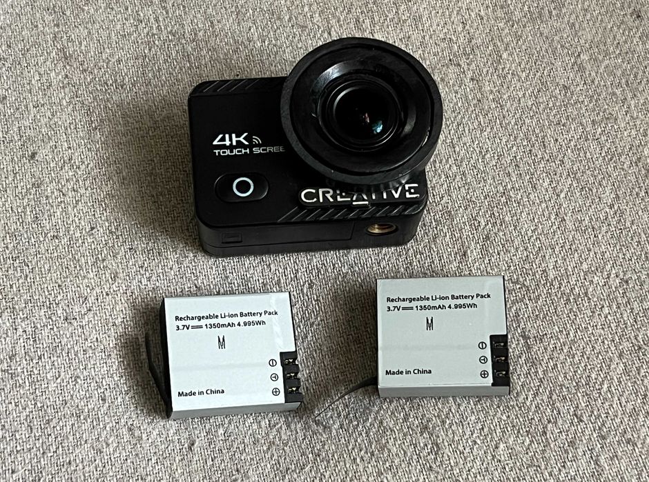 Camera sport COOAU 4K cu ecran tactil Wi Fi, 2 baterii, functionala