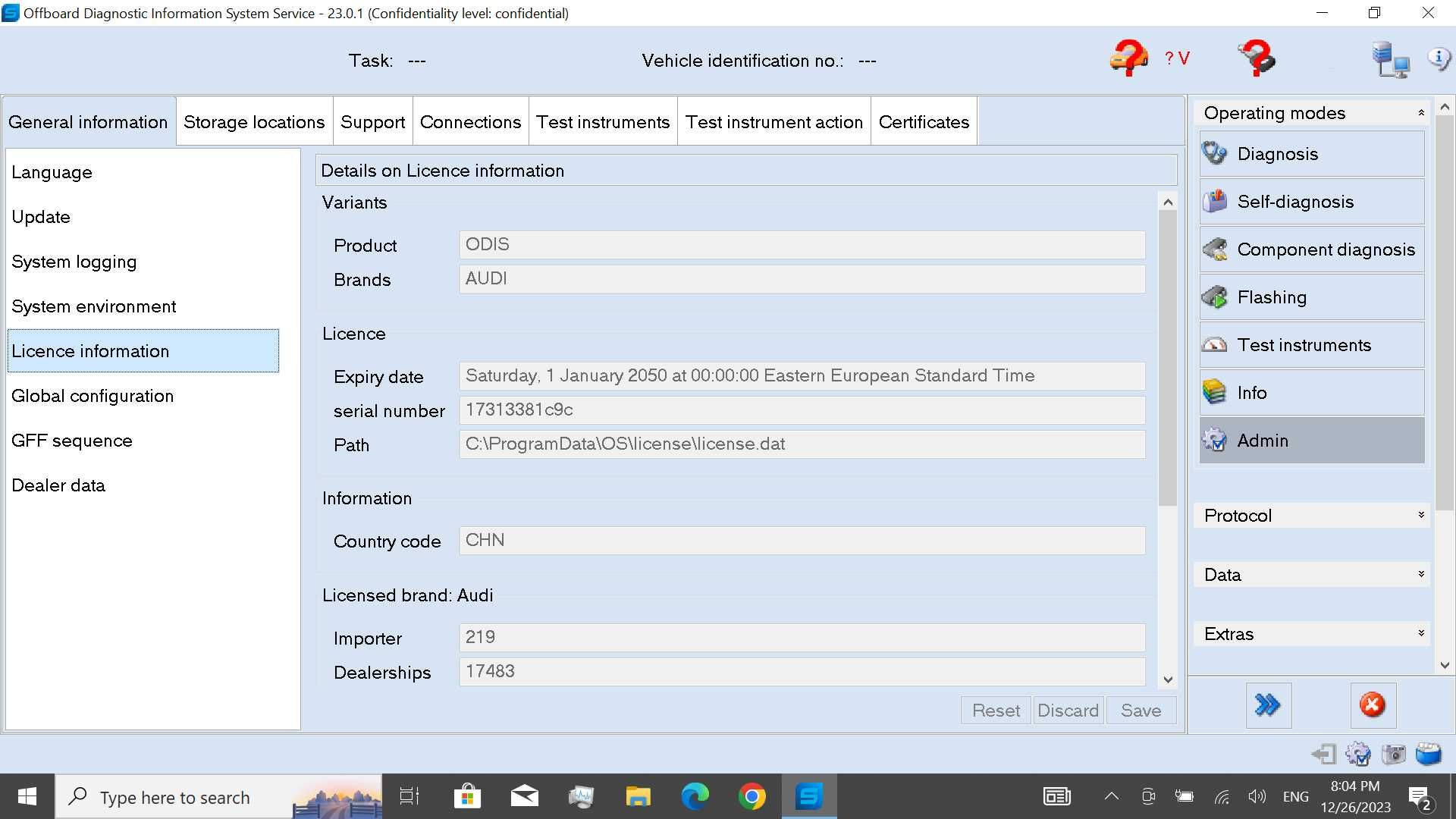 ODIS Service Engineering Flashdata 2023 - VAS 6154 VW Audi Skoda Seat