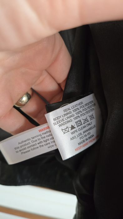 Barneys Original кожено зелено яке С
