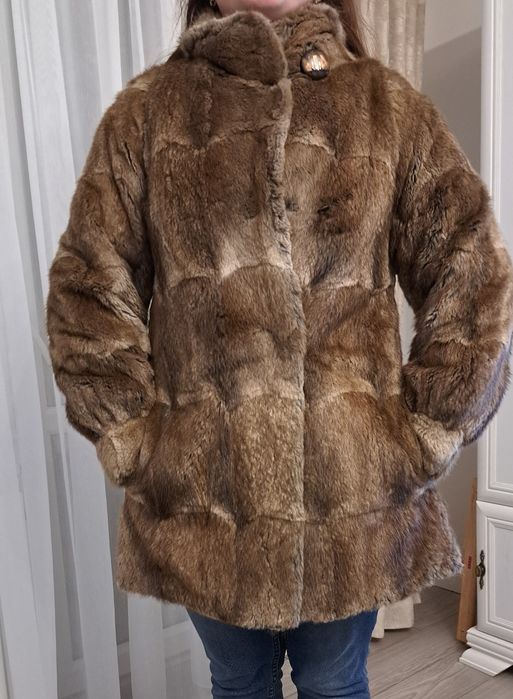 Haină de blană naturală, mărimea S-M