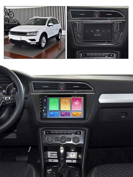 Navigatie Android 14 VW Tiguan 2017 +  YouTube CarPlay + CAMERA