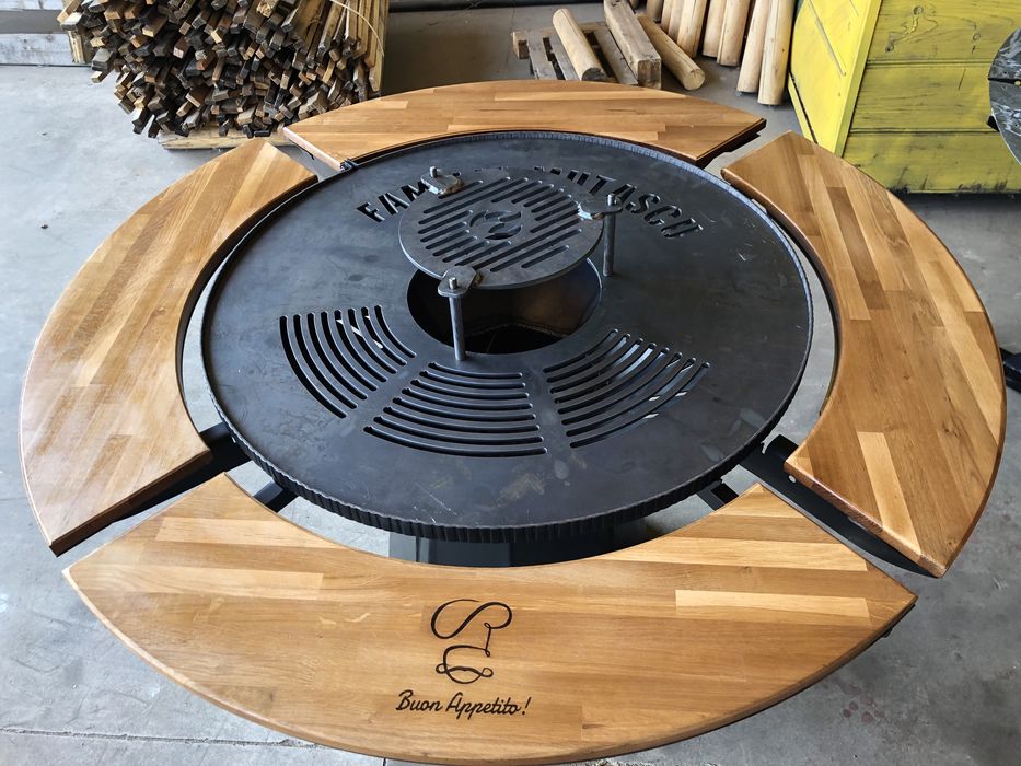 Gratar personalizat blat lemn stejar personalizat+cadou sort piele