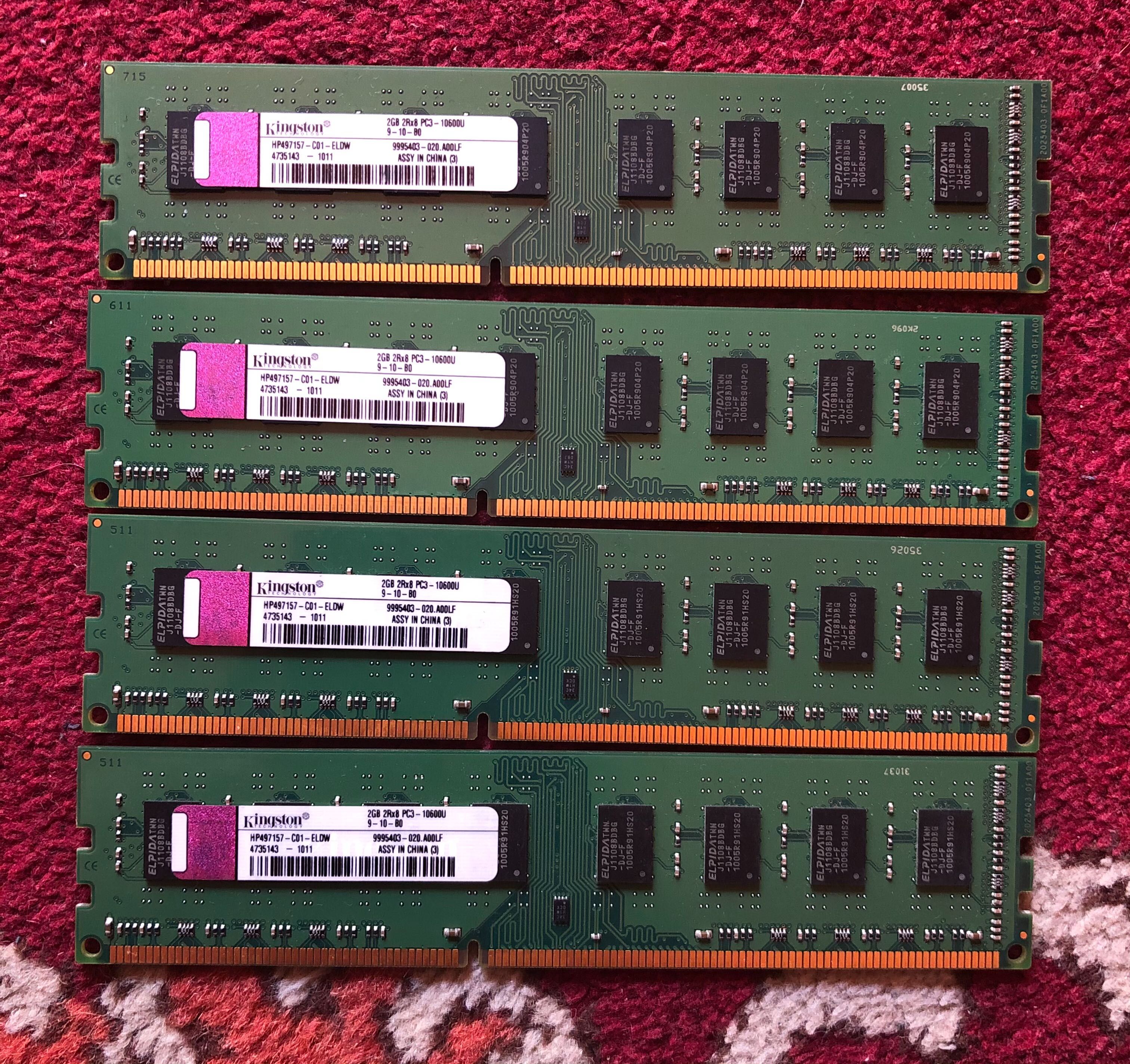 Ram Kingston ddr3 2gb 2rx8 pc3 4 placute ram ddr3 2gb rami desktop PC