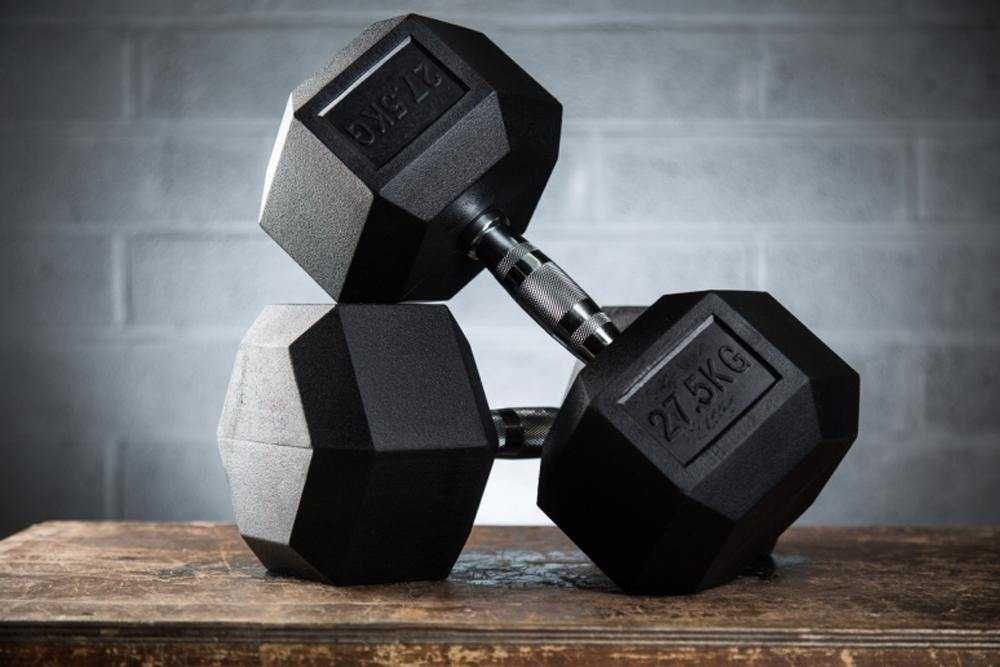 Дъмбели Хекс Pro , Фиксирани Гири HEX 2 × 27.5 кг, Dumbbells