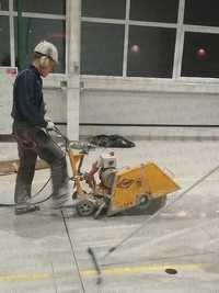 Резка бетона плиты перекрытея асвальта