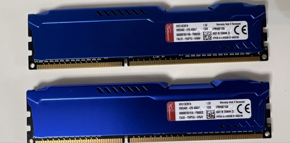Memory RAM PC Hyperx Fury DDR3 Assy in Taiwan 2 x 4Gb