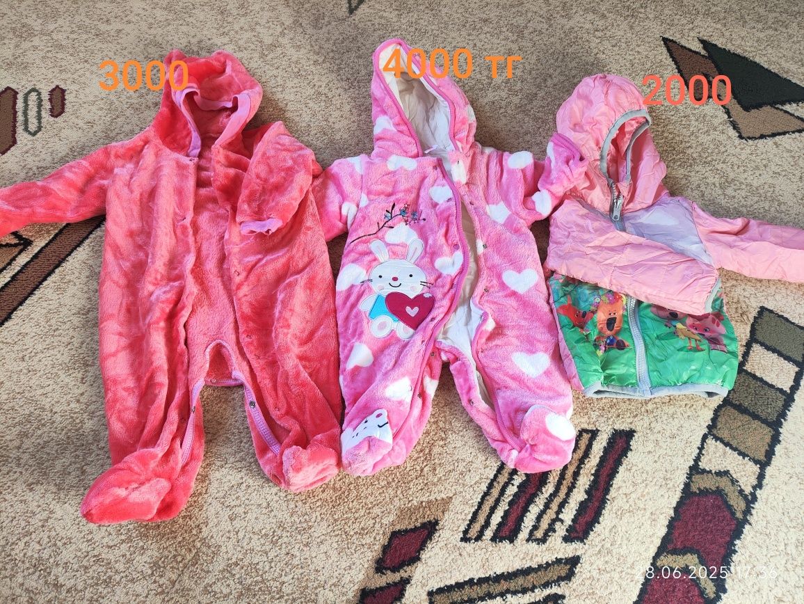 Детские вещи на девочку 3-12 месяцев и 5-8 лет