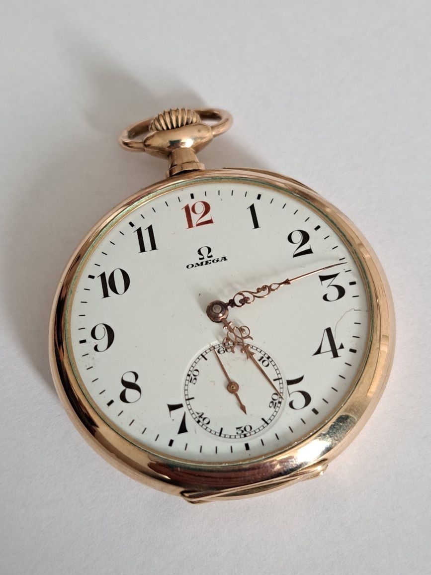 Ceas de Aur 14 K Omega de Buzunar