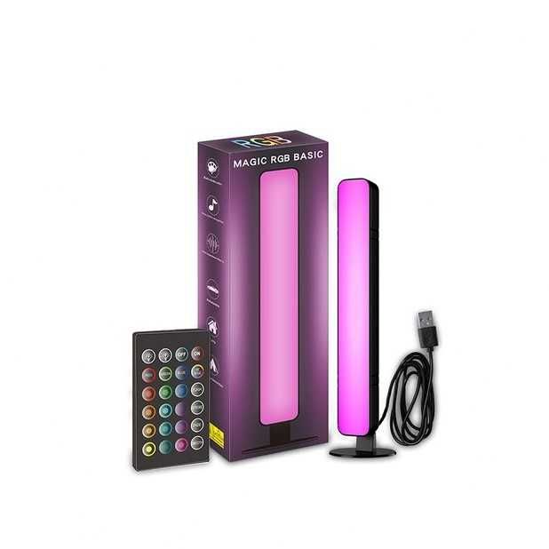 Lampa de Birou, RGB Colorat-Telecomanda cu 24 de Taste,USB, Negru