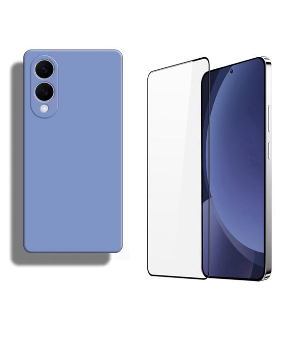 Samsung  S25 EDGE - Husa Simplity Color Case si Folie Sticla Curbata