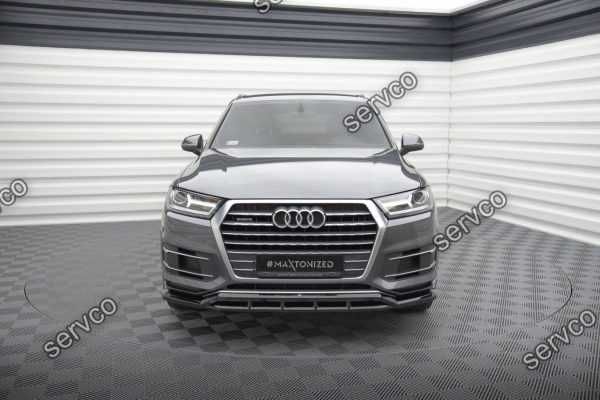 Prelungire splitter bara fata Audi Q7 Mk2 2015-2019 v3 - Maxton Design