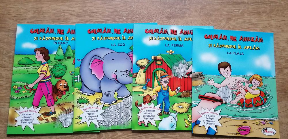 Carti de activitati (colorat, origami, construieste) + accesorii