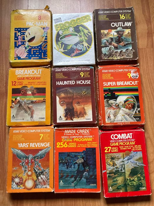 Lot 9 casete pentru consolă ATARI 2600