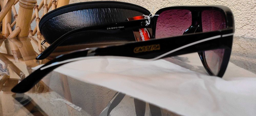 Ochelari de Soare Retro – Negru, Stil Carrera, Protectie UV, Noi