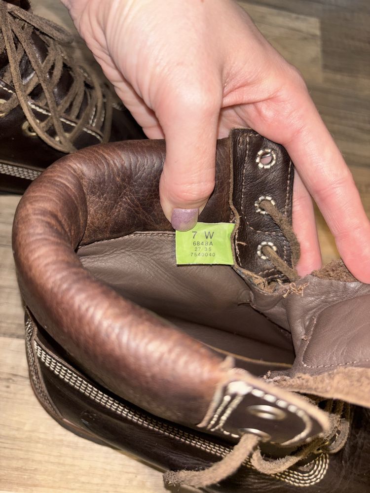 Ghete Timberland barbati din piele integral+sireturi piele intoarsa