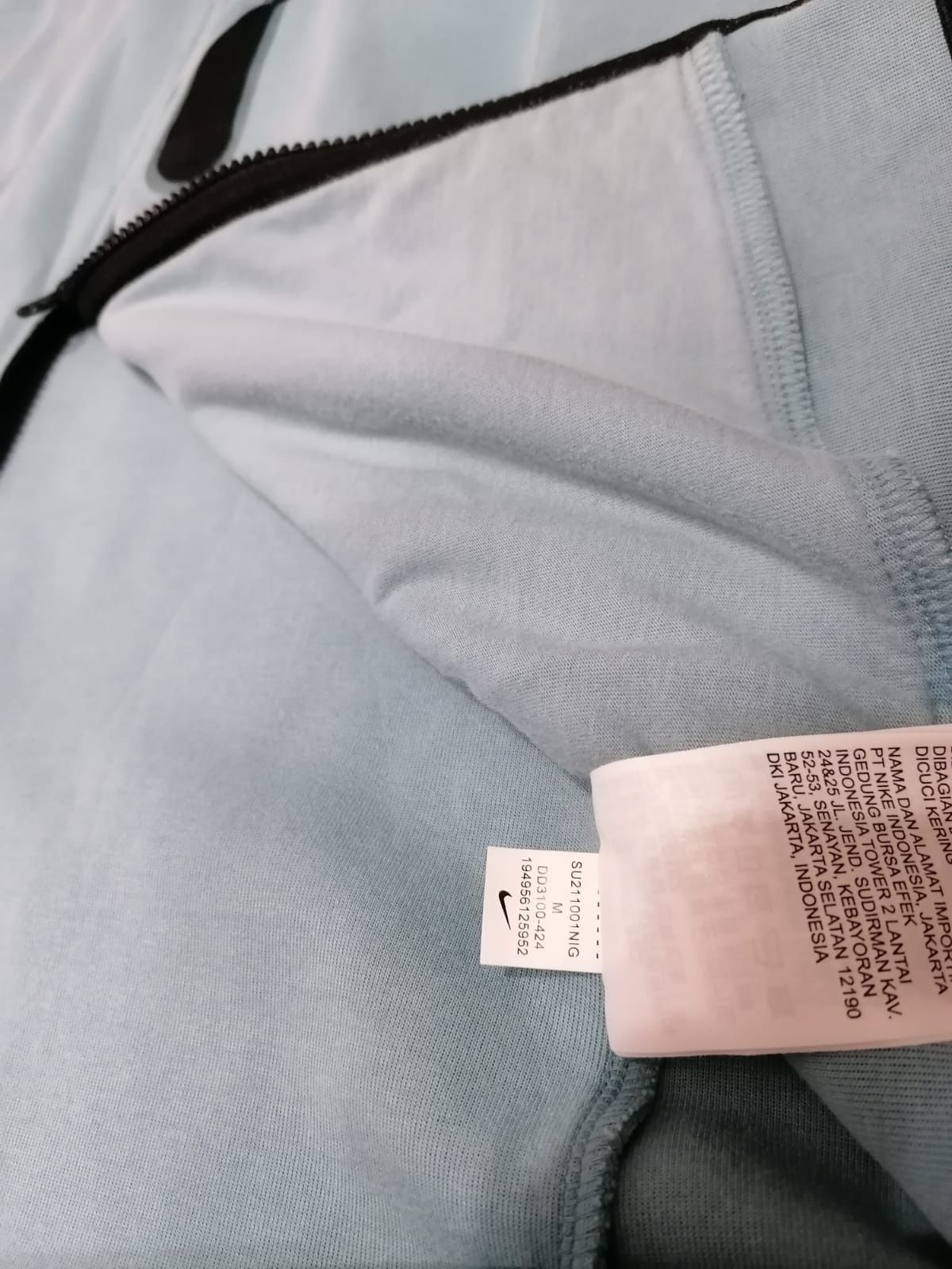 Nike tech fleece baby blue(full zip hoodie)