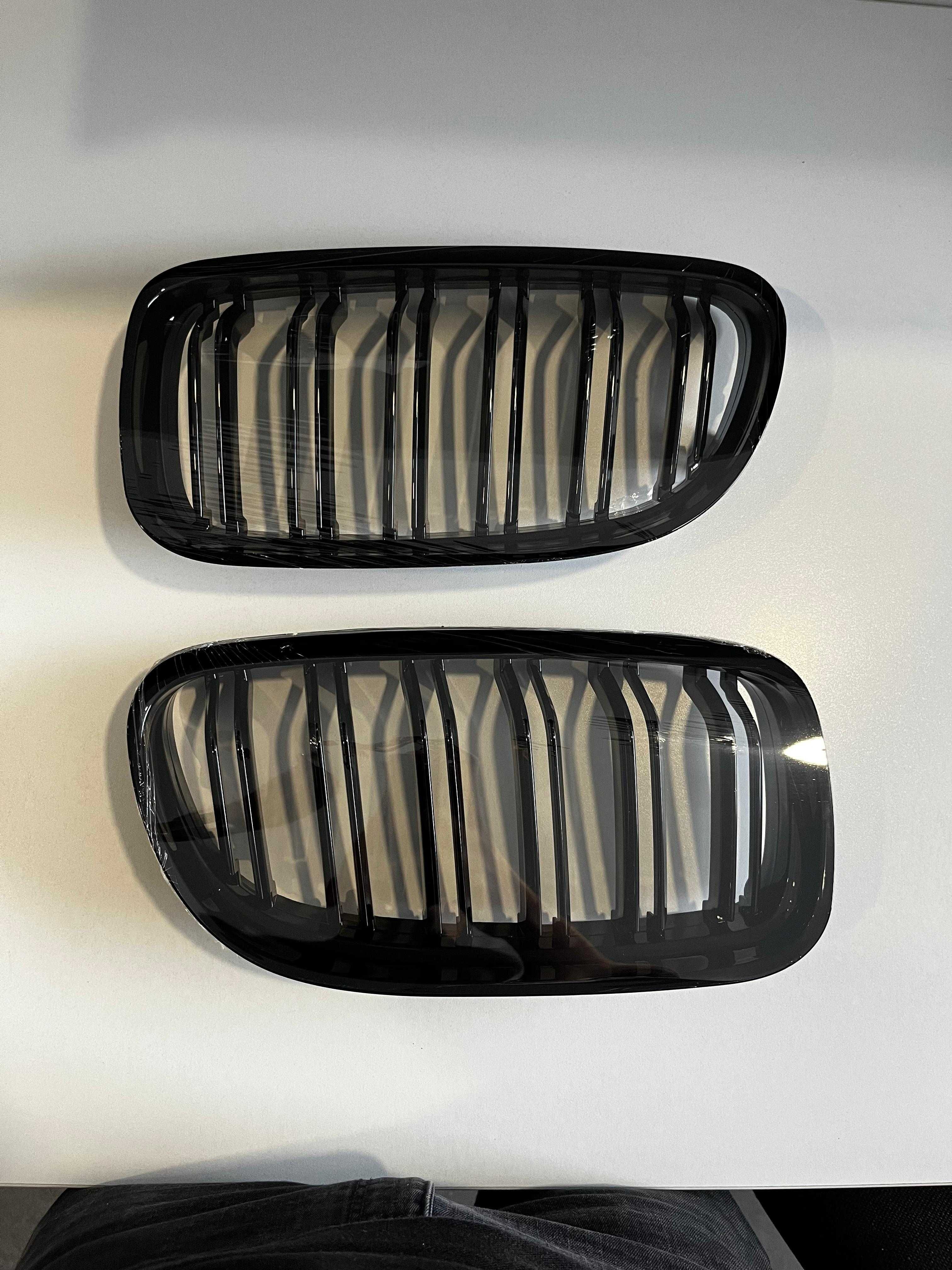 Set Grile/Nari Duble M style Negru Lucios Bmw Seria 3 E90/E91