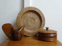 Vase traditionale romanesti, lemn sculptat, stil brancovenesc- inedite