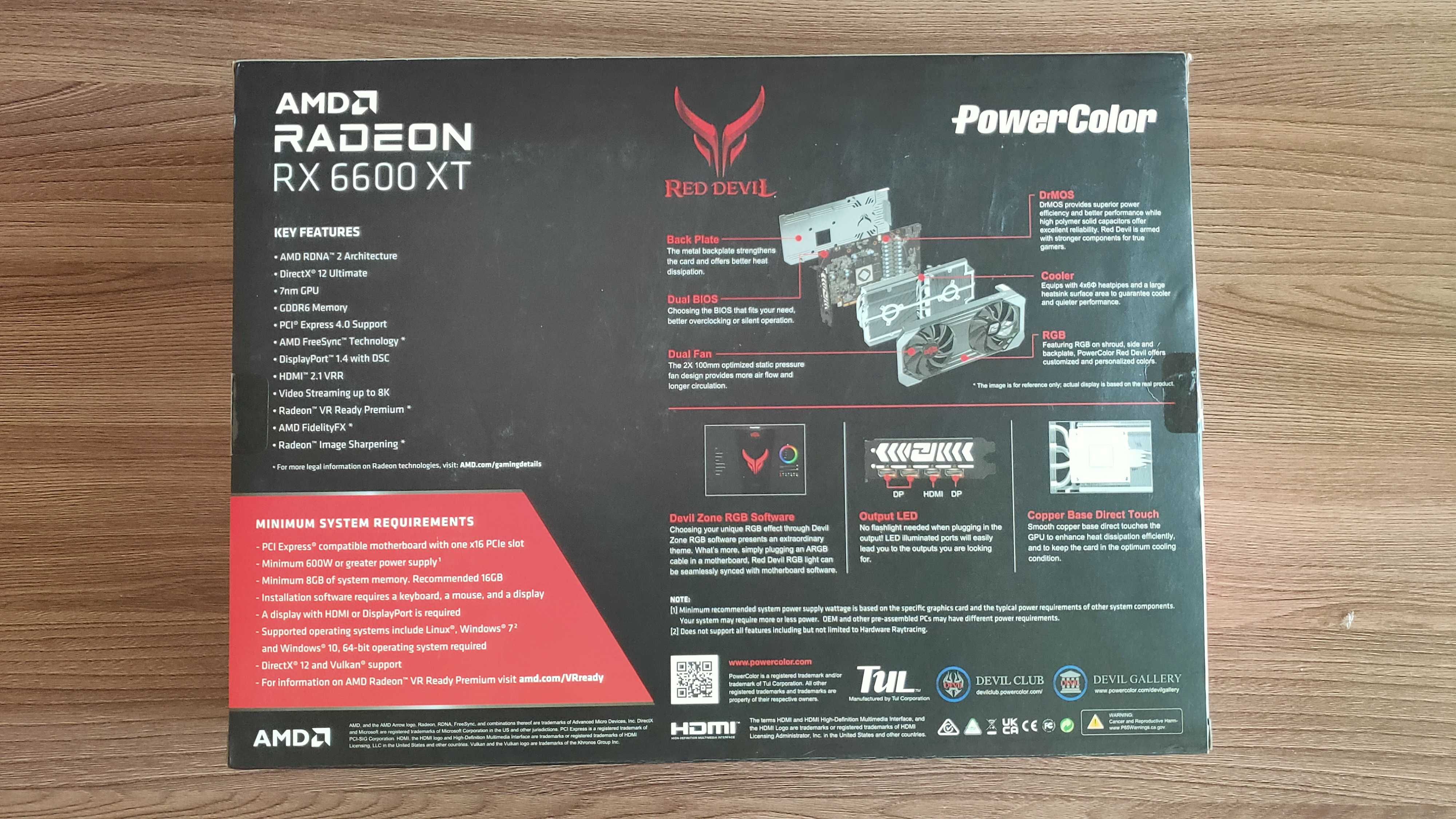 Продам видеокарту PowerColor Red Devil Radeon™ RX 6600XT 8GB GDDR6