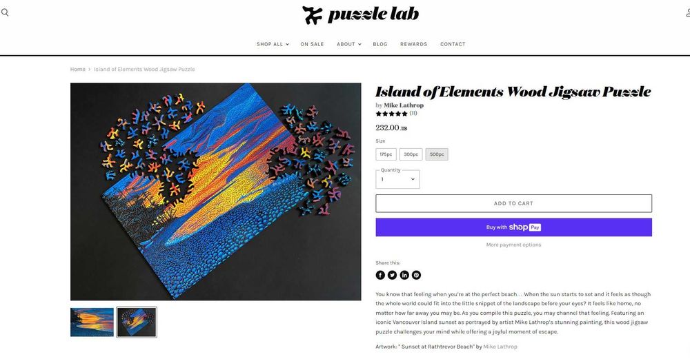 Пъзел за ценители. 30 х 45 см. PUZZLE LAB.