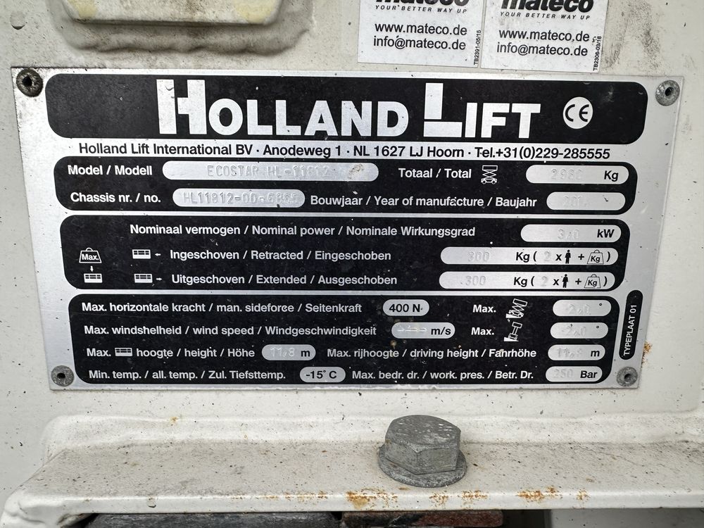 Nacela electrica Holland-Lift 14 m