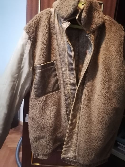 Мъжко яке  с изкуствена кожа непромокаемо с подвижна яка