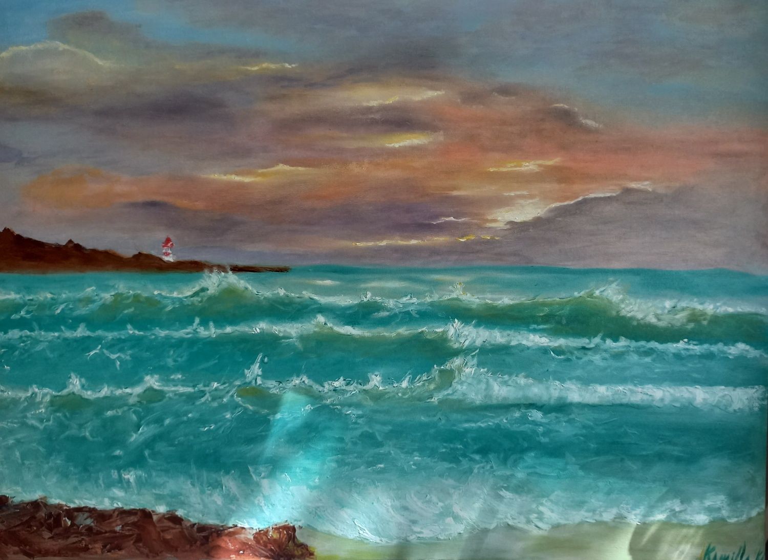 Картина маслом "Море"