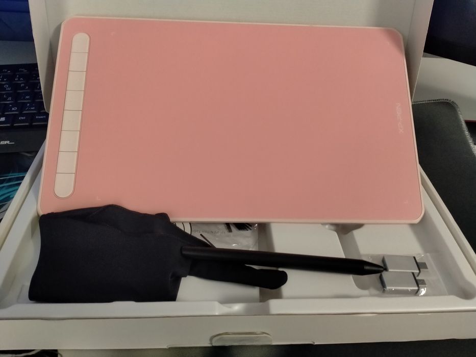 Графический планшет XP-PEN Deco L розовый