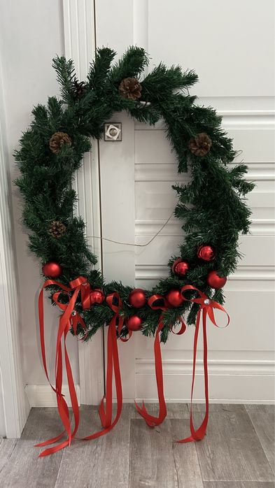 Венок, гирлянда, ветки новый год