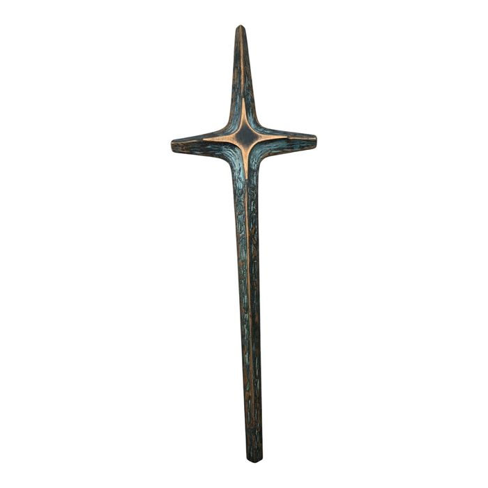 Statueta bronz,  cruce bronz