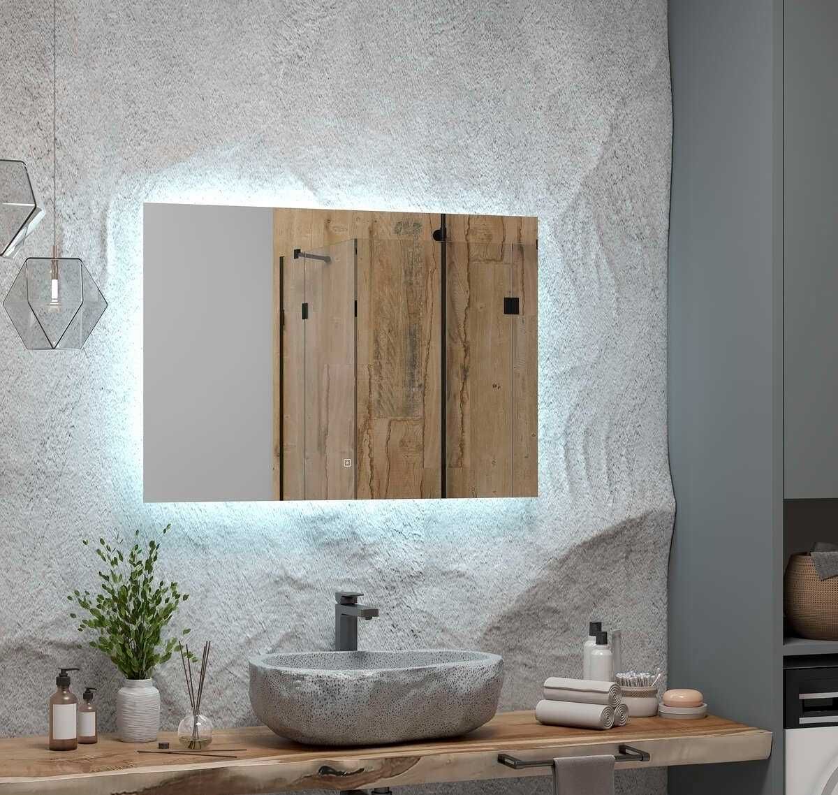 Зеркало с подсветкой в ванную комнату. Настольное зеркало.