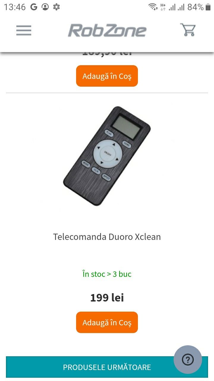 Telecomanda aspirator Robzone Duoro Xclean