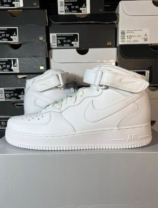 Adidasi Nike Mid Air Force 1 Triple White