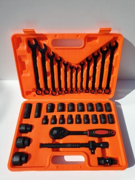 Trusa tubulare impact si chei combinate fixe si inelare 37PCS CR-M