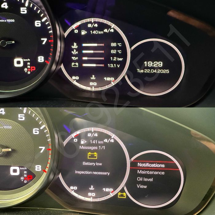 Remediere eroare Porsche Cayenne "Battery low Inspection necessary"