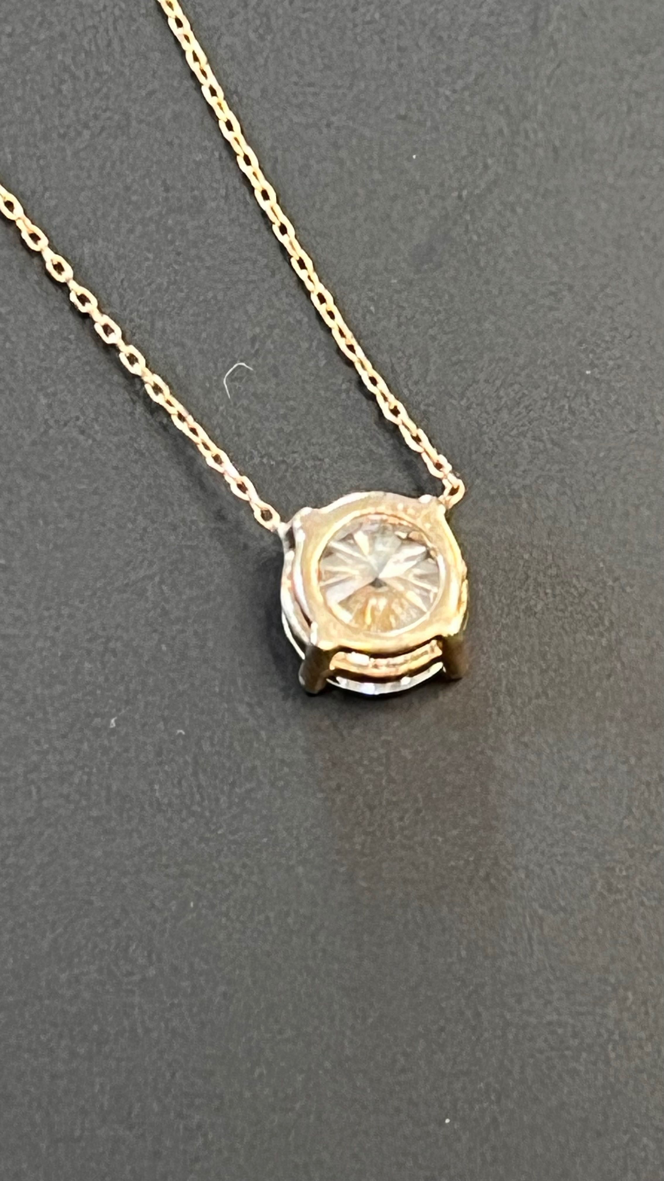 Колие с диамант - злато 14К / 1 carat