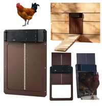 Автоматична врата за кокошарник със сензор за кокошки , пилета поилки