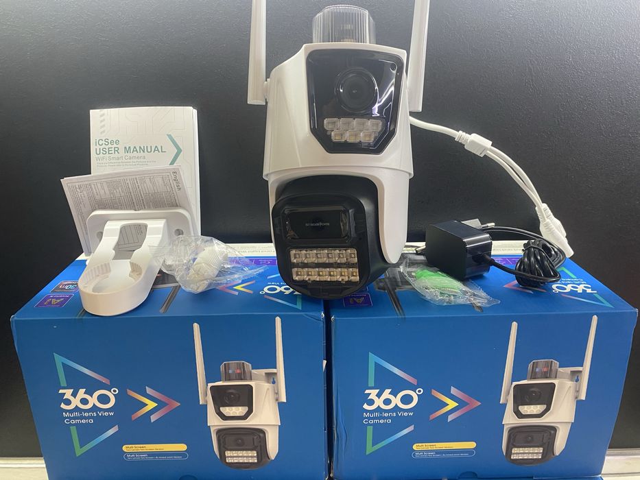 Безжична външна охранителна камера ANSHICAT 6MP Dual Lens WiFi PTZ