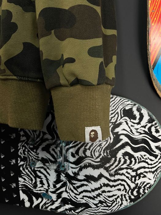 BAPE Shark Pullover Hoodie “1st Camo Green WGM Tiger”